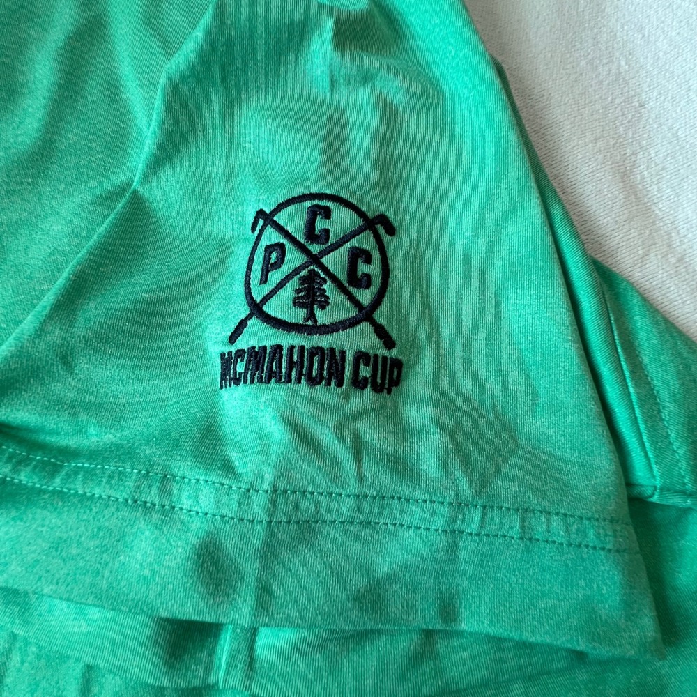 FootJoy Mens Large Green Heather ProDry Golf Polo Shirt McMahon Cup PCC Logo - Picture 7 of 9